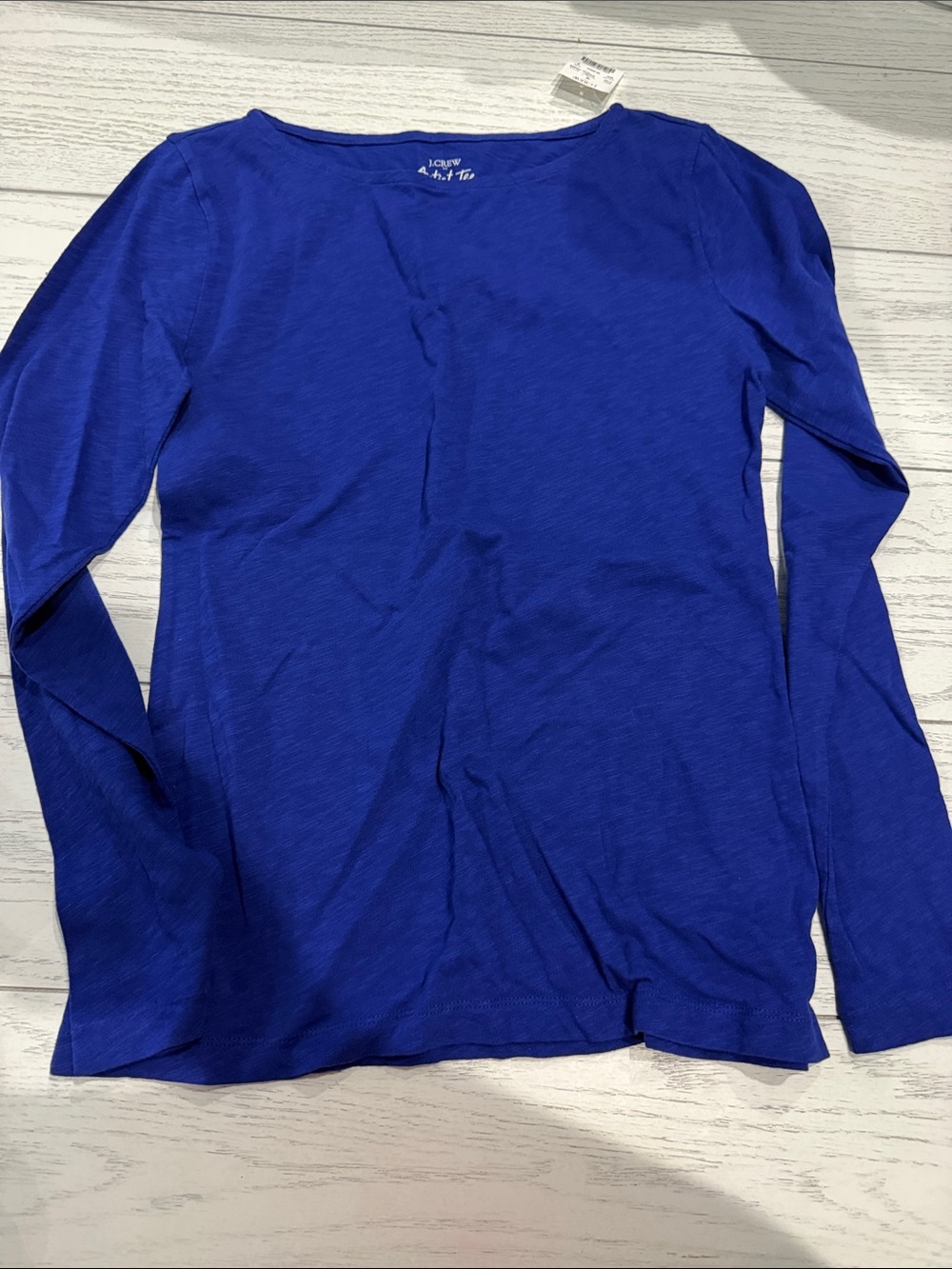 J. Crew Bold Cobalt Long Sleeve Tee
